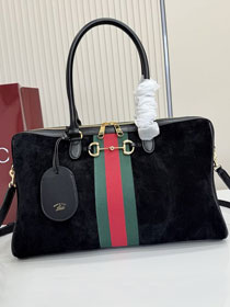 GG original suede borsetto large boston bag 866734 black