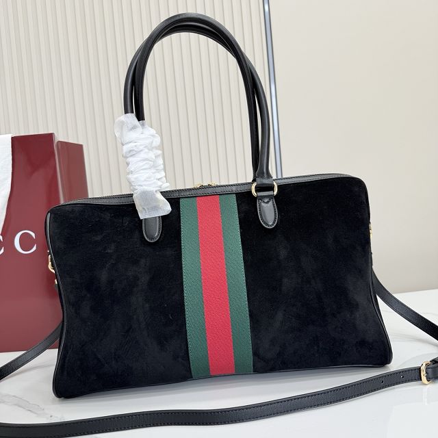 GG original suede borsetto large boston bag 866734 black