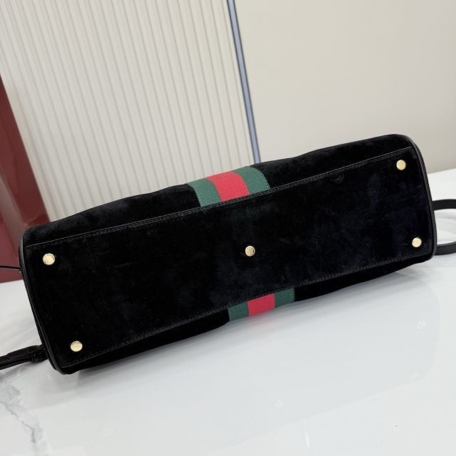 GG original suede borsetto large boston bag 866734 black