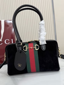 GG original suede borsetto medium boston bag 866732 black