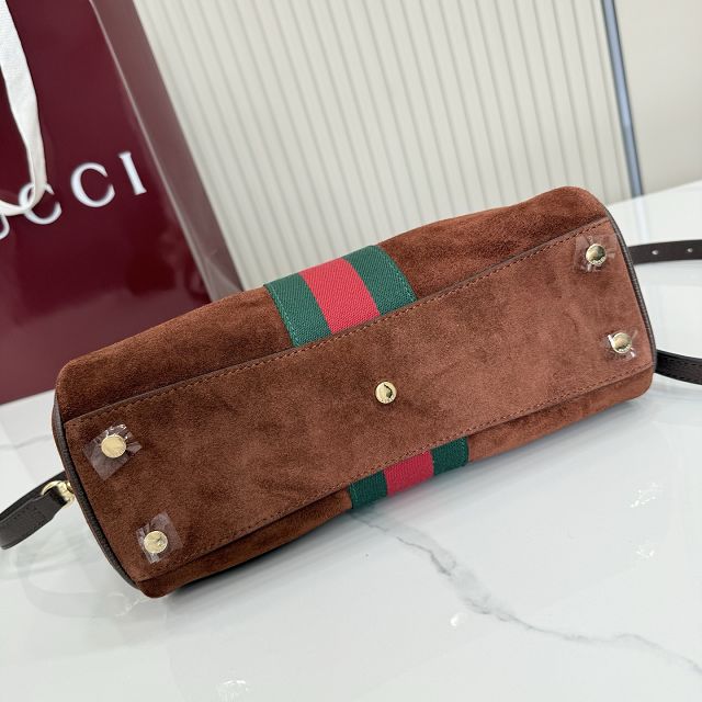 GG original suede borsetto medium boston bag 866732 brown