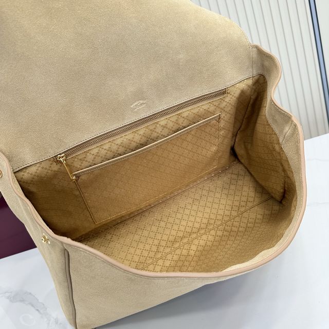 GG original suede paparazzo large top handle bag 875019 sand