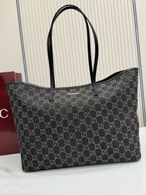 GG original denim tribeca large tote bag 874745 black
