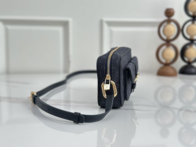 Louis vuitton original monogram denim camera bag M92216 blue