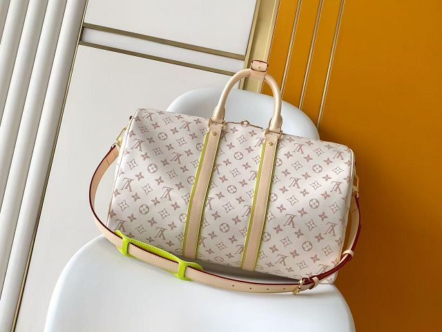 Louis vuitton monogram canvas keepall 45 M29674 white