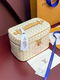 Louis vuitton monogram embleme mini nice cosmetic case M28702 yellow