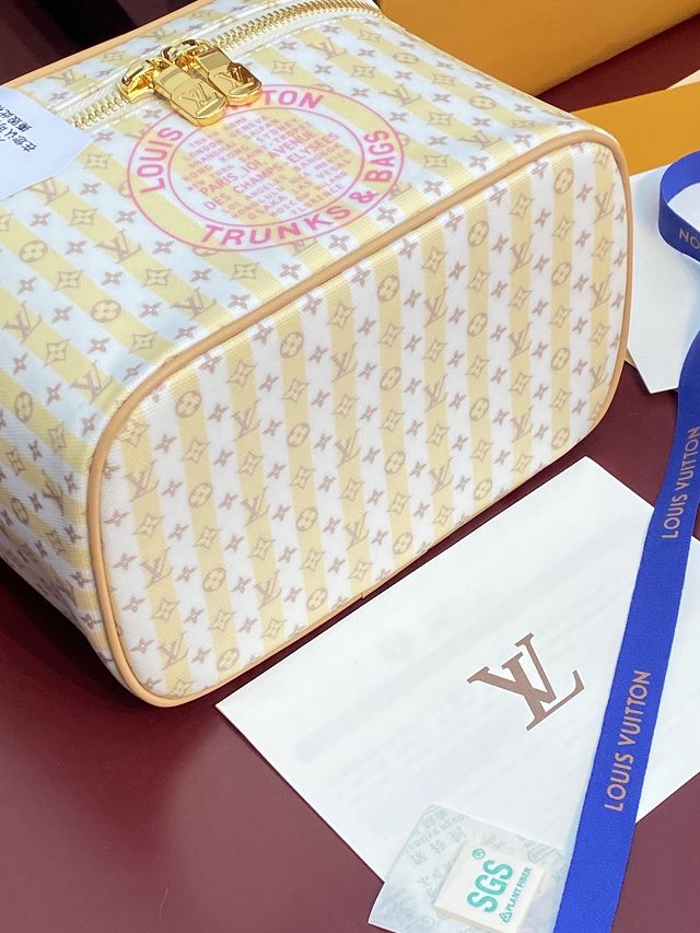 Louis vuitton monogram embleme mini nice cosmetic case M28702 yellow