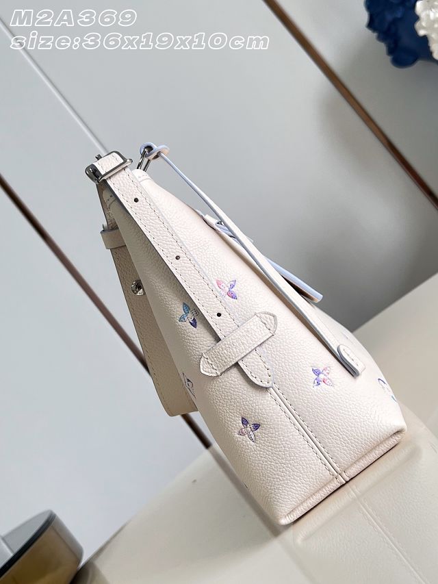 Louis vuitton original calfskin carryall east west M2A369 white&purple