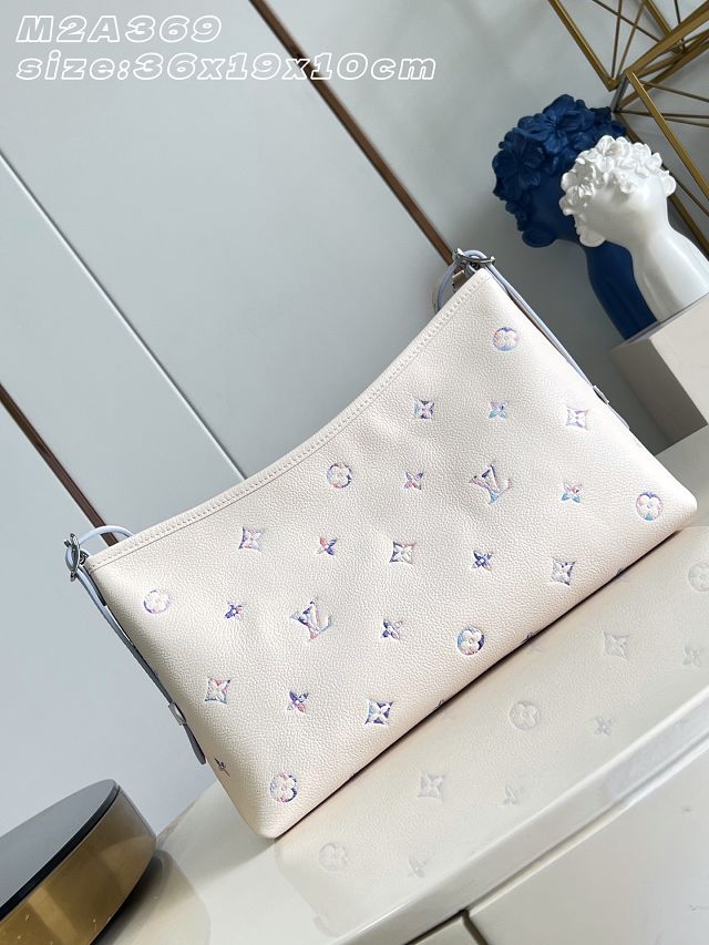 Louis vuitton original calfskin carryall east west M2A369 white&purple