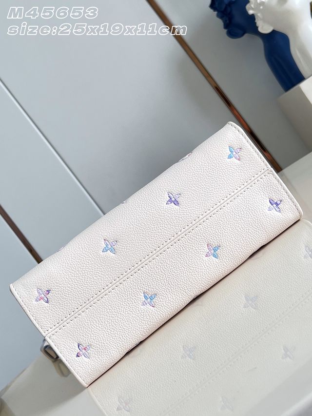 Louis vuitton original calfskin onthego PM M29976 white&purple