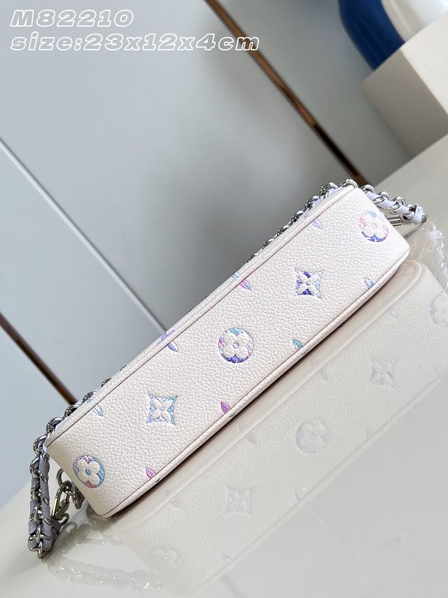 Louis vuitton original calfskin wallet on chain Ivy M29770 white&purple
