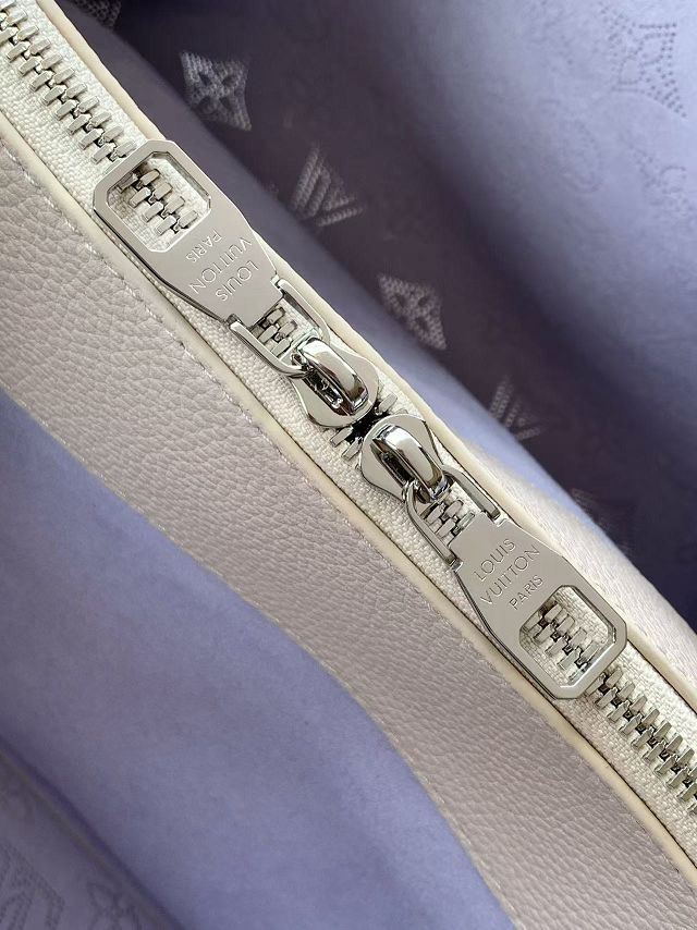 Louis vuitton original mahina leather bella tote bag M2A169 white&purple