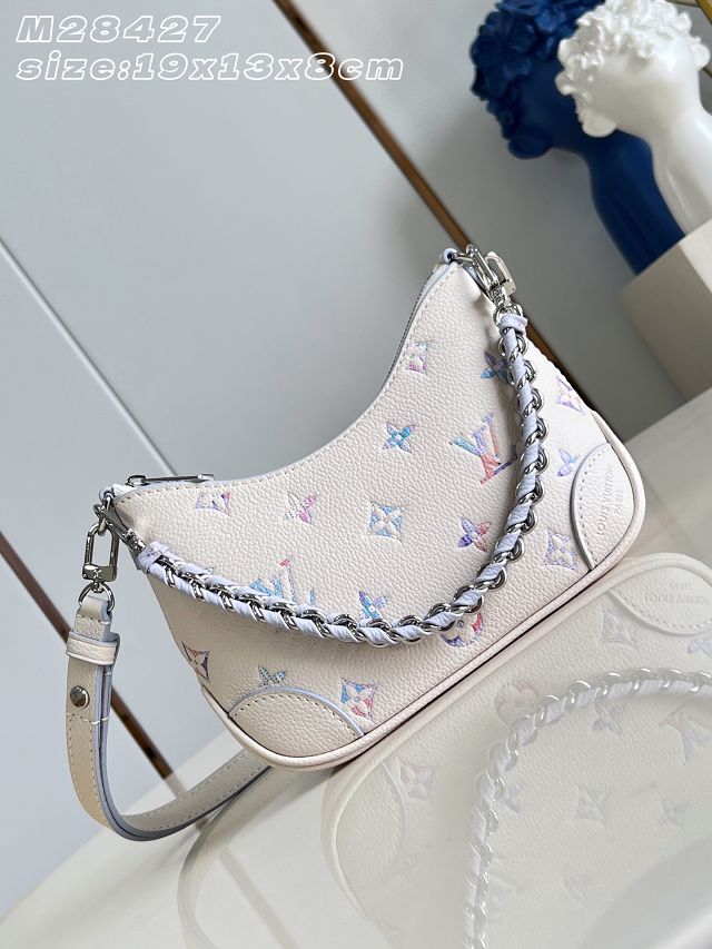 Louis vuitton original calfskin nano boulogne bag M29779 white&purple