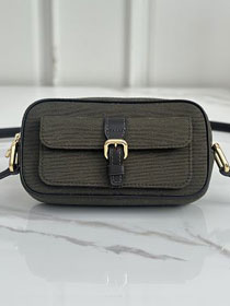 Louis vuitton original monogram denim camera bag M92218 green
