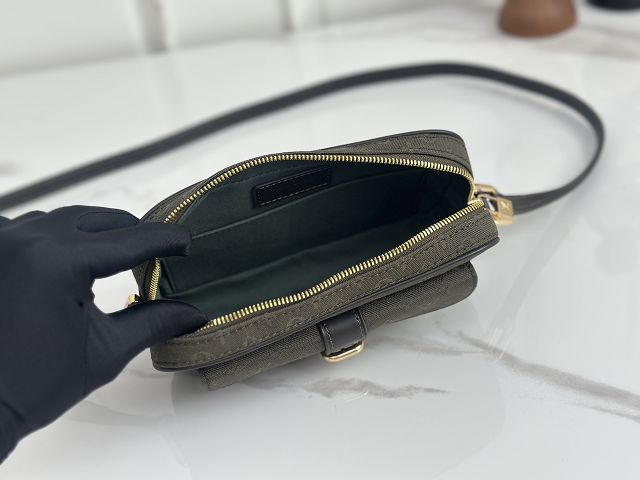 Louis vuitton original monogram denim camera bag M92218 green