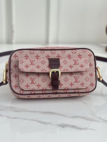Louis vuitton original monogram denim camera bag M92219 bordeaux 