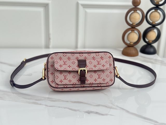 Louis vuitton original monogram denim camera bag M92219 bordeaux 