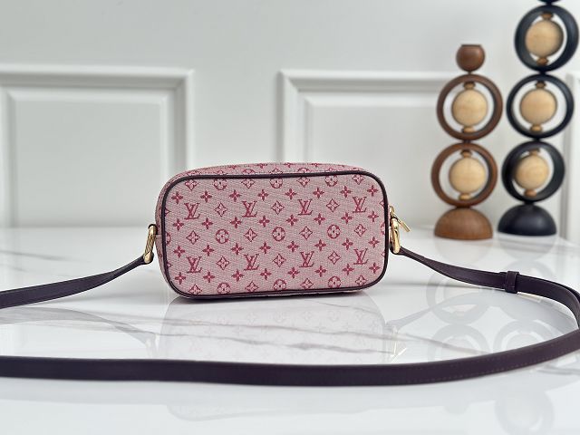 Louis vuitton original monogram denim camera bag M92219 bordeaux 
