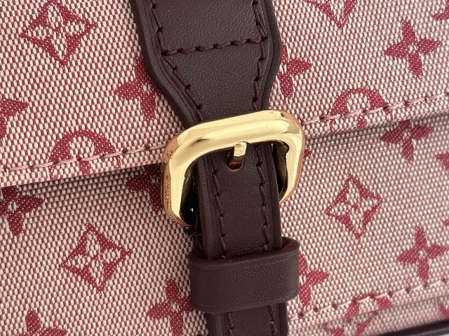 Louis vuitton original monogram denim camera bag M92219 bordeaux 