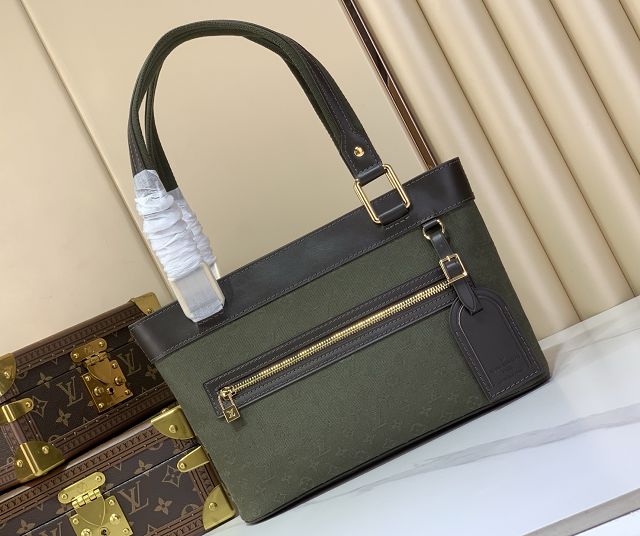 Louis vuitton original monogram denim lucille M92680 green