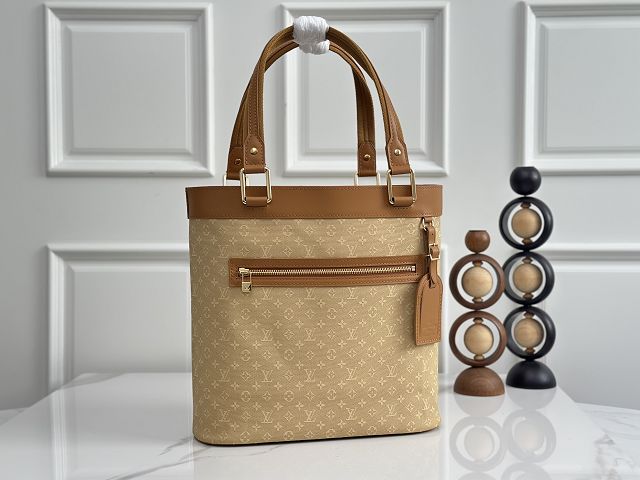 Louis vuitton original monogram denim lucille tote M92609 apricot