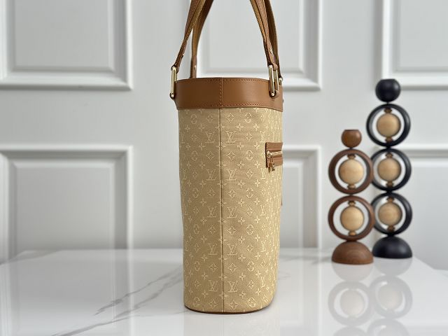 Louis vuitton original monogram denim lucille tote M92609 apricot