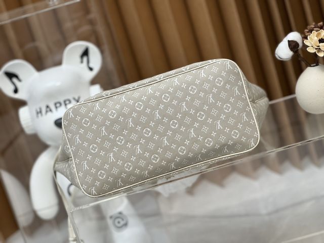 Louis vuitton original monogram denim neverfull mm M40995 white
