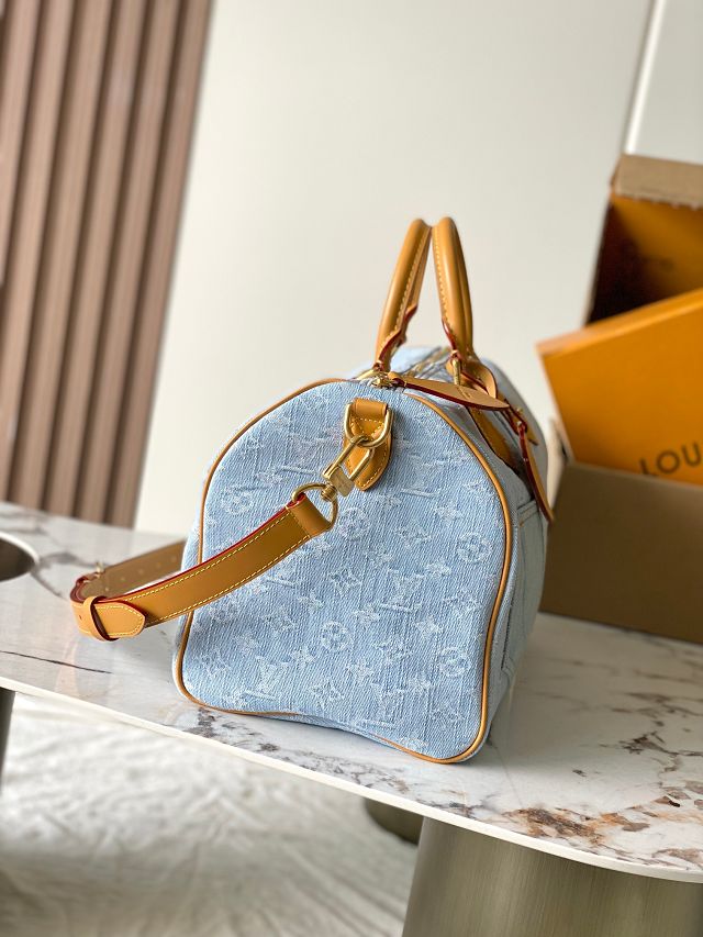 Louis vuitton original monogram denim speedy soft M2A209 blue