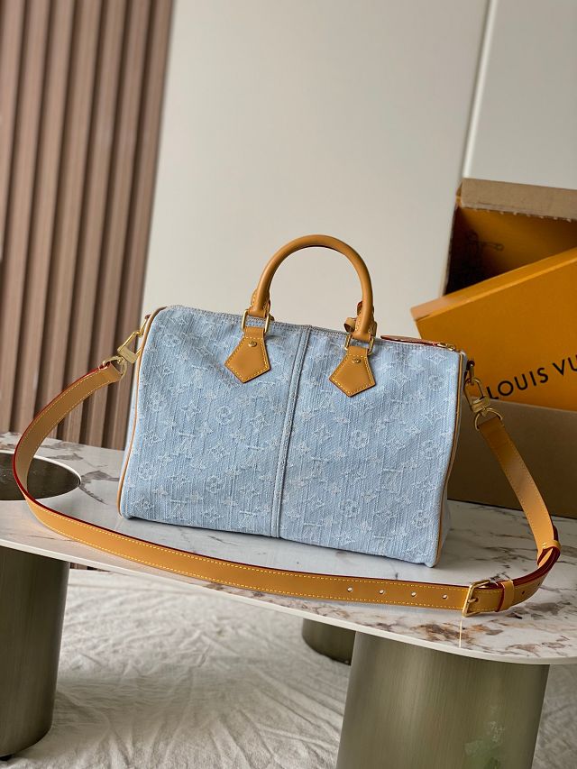 Louis vuitton original monogram denim speedy soft M2A209 blue