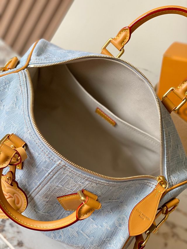 Louis vuitton original monogram denim speedy soft M2A209 blue