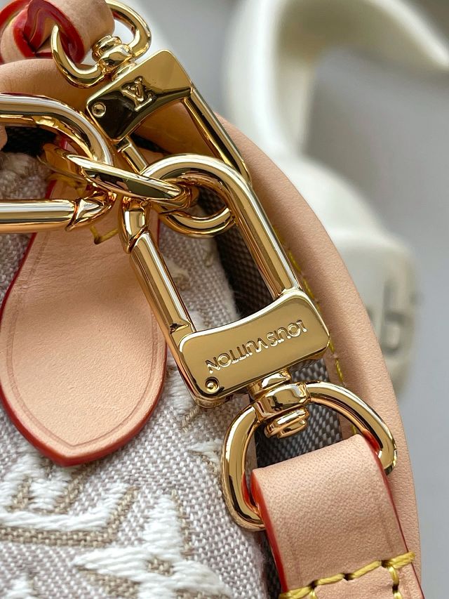 Louis vuitton original monogram embleme diane satchel M29795 peuplier beige