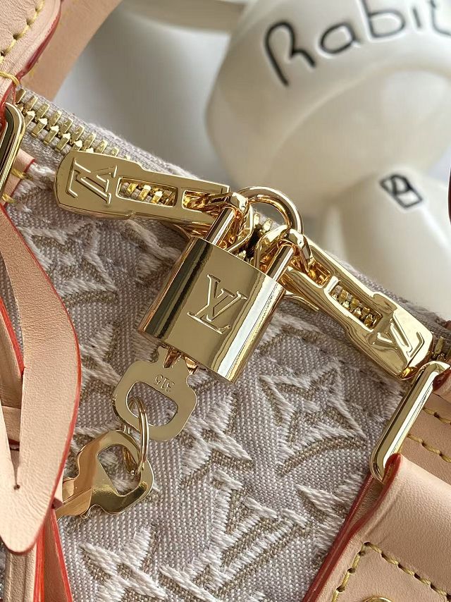 Louis vuitton original monogram embleme keepall 45 M29670 peuplier beige