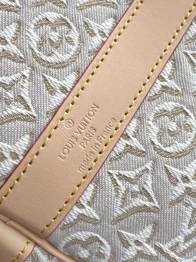 Louis vuitton original monogram embleme keepall 45 M29670 peuplier beige