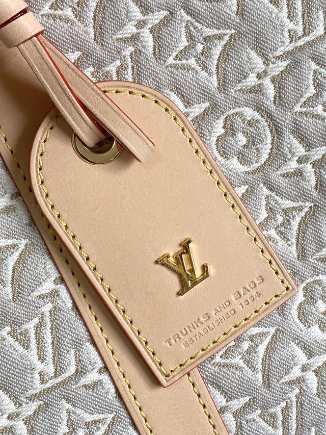 Louis vuitton original monogram embleme keepall 45 M29670 peuplier beige