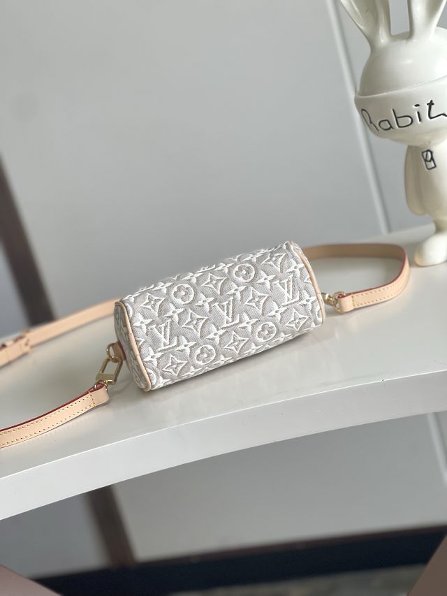 Louis vuitton original monogram embleme nano speedy M28502 peuplier beige