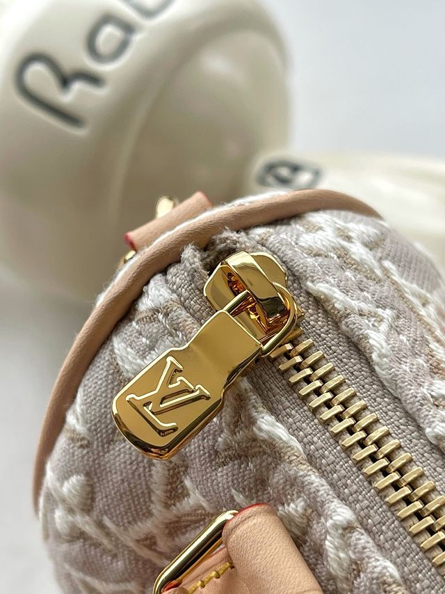 Louis vuitton original monogram embleme nano speedy M28502 peuplier beige