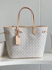 Louis vuitton original monogram embleme neverfull mm M2A381 peuplier beige
