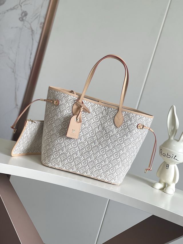 Louis vuitton original monogram embleme neverfull mm M2A381 peuplier beige