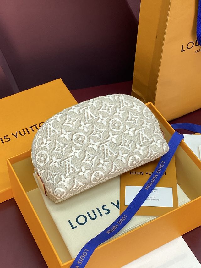 Louis vuitton original monogram embleme pochette cosmetique PM M2A419 pink