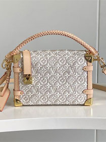 Louis vuitton original monogram embleme side trunk mm M2A145 peuplier beige