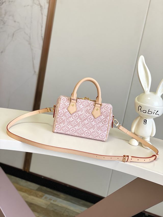 Louis vuitton original monogram embleme speedy 20 M2A039 pink