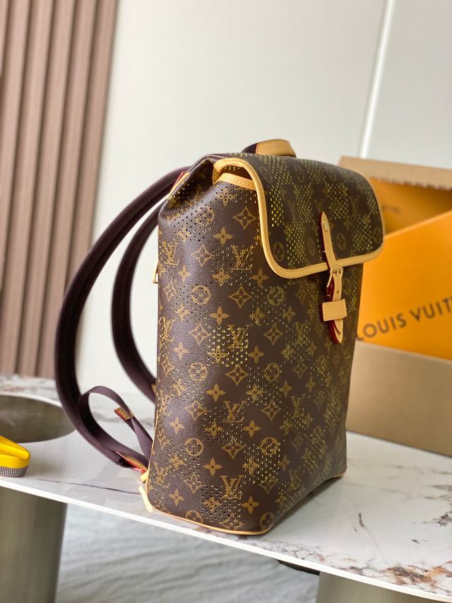 Louis vuitton original monogram grid canvas flaneur backpack M29295 yellow