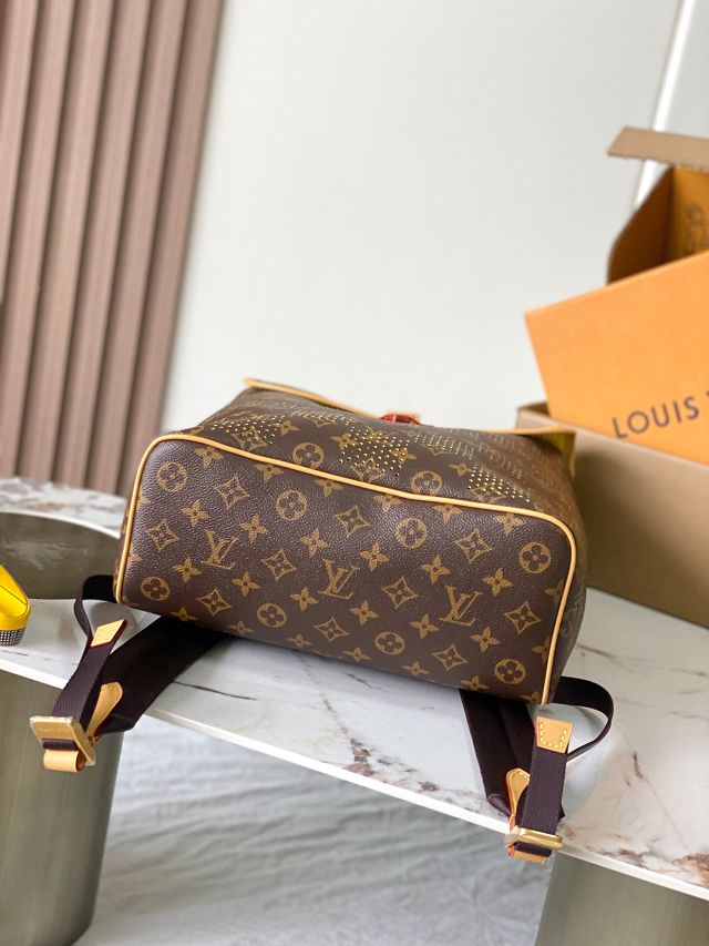 Louis vuitton original monogram grid canvas flaneur backpack M29295 yellow