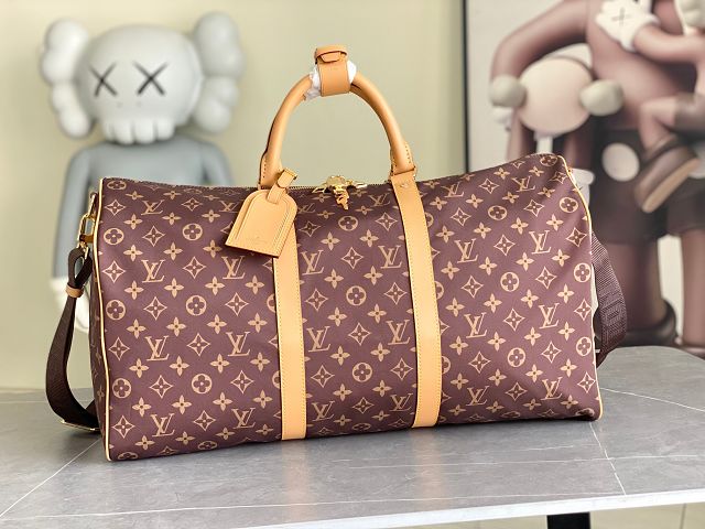 Louis vuitton original monogram silk keepall 50 M2A497 