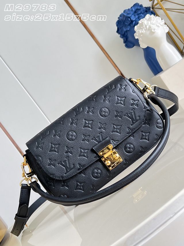Louis vuitton original calfskin pochette metis soft M25783 black