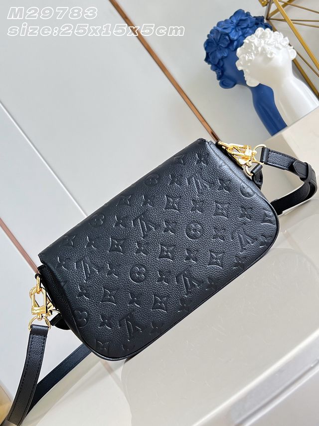 Louis vuitton original calfskin pochette metis soft M25783 black
