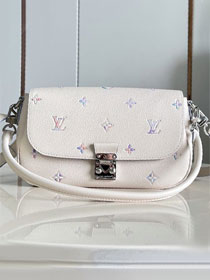 Louis vuitton original calfskin pochette metis soft M2A332 white&purple