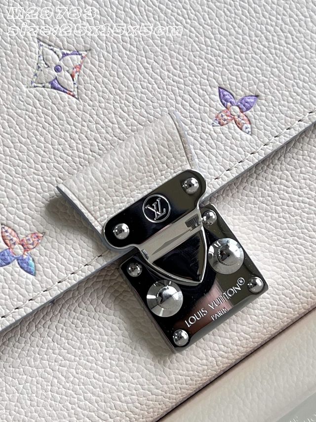 Louis vuitton original calfskin pochette metis soft M2A332 white&purple