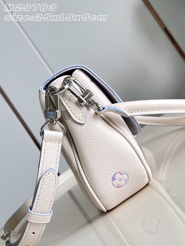 Louis vuitton original calfskin pochette metis soft M2A332 white&purple