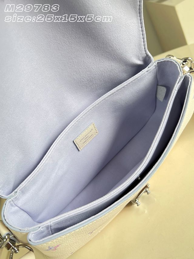 Louis vuitton original calfskin pochette metis soft M2A332 white&purple